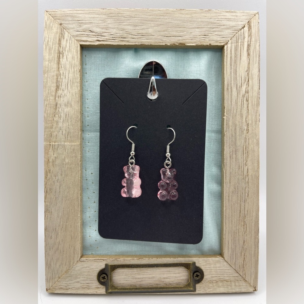 3 for $20 Clear Pink Gummy‎ Bear Acrylic Dangle Earrings “You Pick 3”